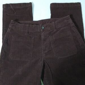 Arizona Brown Corduroy Pants Cotton Blend Stretch Sz 11 Inseam 32 Inches Pockets